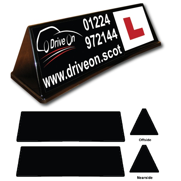 Black Mini Rover Roof Sign - Custom Design